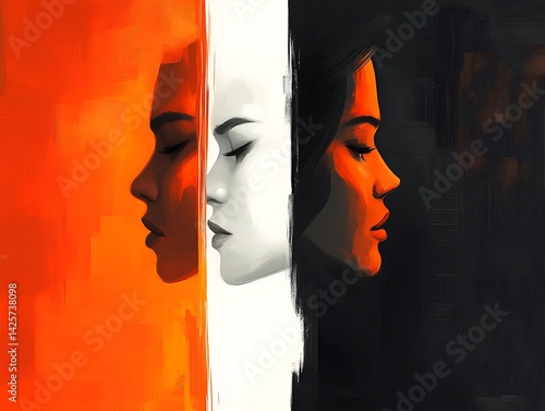 Two Faces, Divided by Color