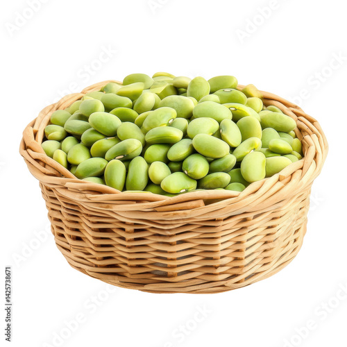 Wallpaper Mural Fresh green beans in a woven basket ready for market sale Torontodigital.ca