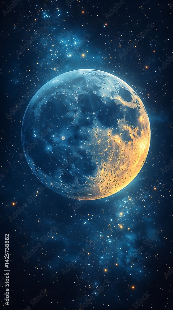 Deep Space View of the Moon High Resolution Image Deep Space View of the Moon High Resolution Image