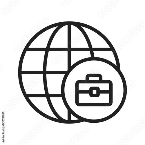 Global Business icon vector image. Suitable for mobile apps, web apps and print media.