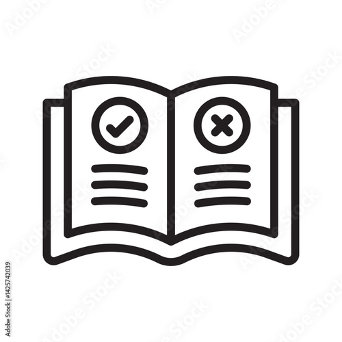Guide Book icon vector image. Suitable for mobile apps, web apps and print media.