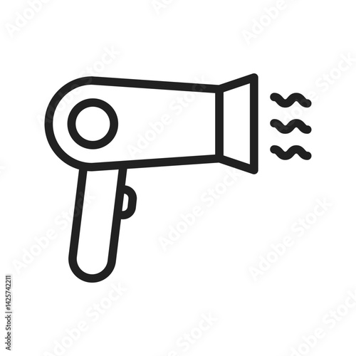 Hairdryer icon vector image. Suitable for mobile apps, web apps and print media.