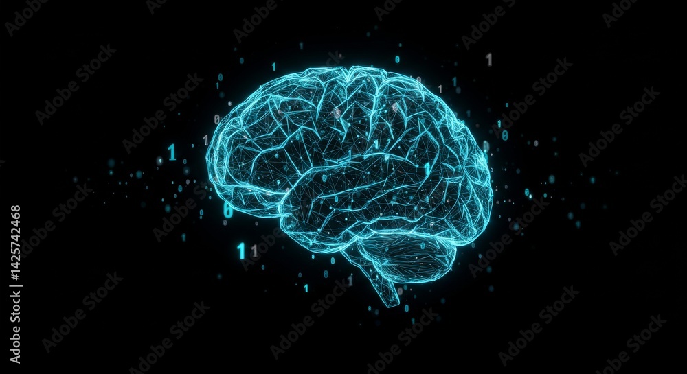 Abstract AI and Neural Network Concept Abstract AI and Neural Network Concept