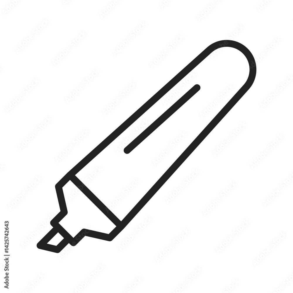 Highlighter icon vector image. Suitable for mobile apps, web apps and print media. Highlighter icon vector image. Suitable for mobile apps, web apps and print media.