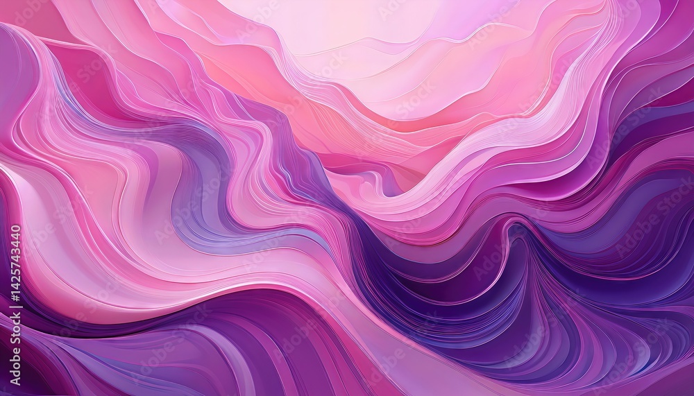 Vibrant Abstract Wave Background in Soft Purple and Pink Pastels, Radiating Tranquil Energy with a Captivating Fluid Texture, Perfect for Digital Art, Home Decor, or Design Inspiration. Vibrant Abstract Wave Background in Soft Purple and Pink Pastels, Radiating Tranquil Energy with a Captivating Fluid Texture, Perfect for Digital Art, Home Decor, or Design Inspiration.