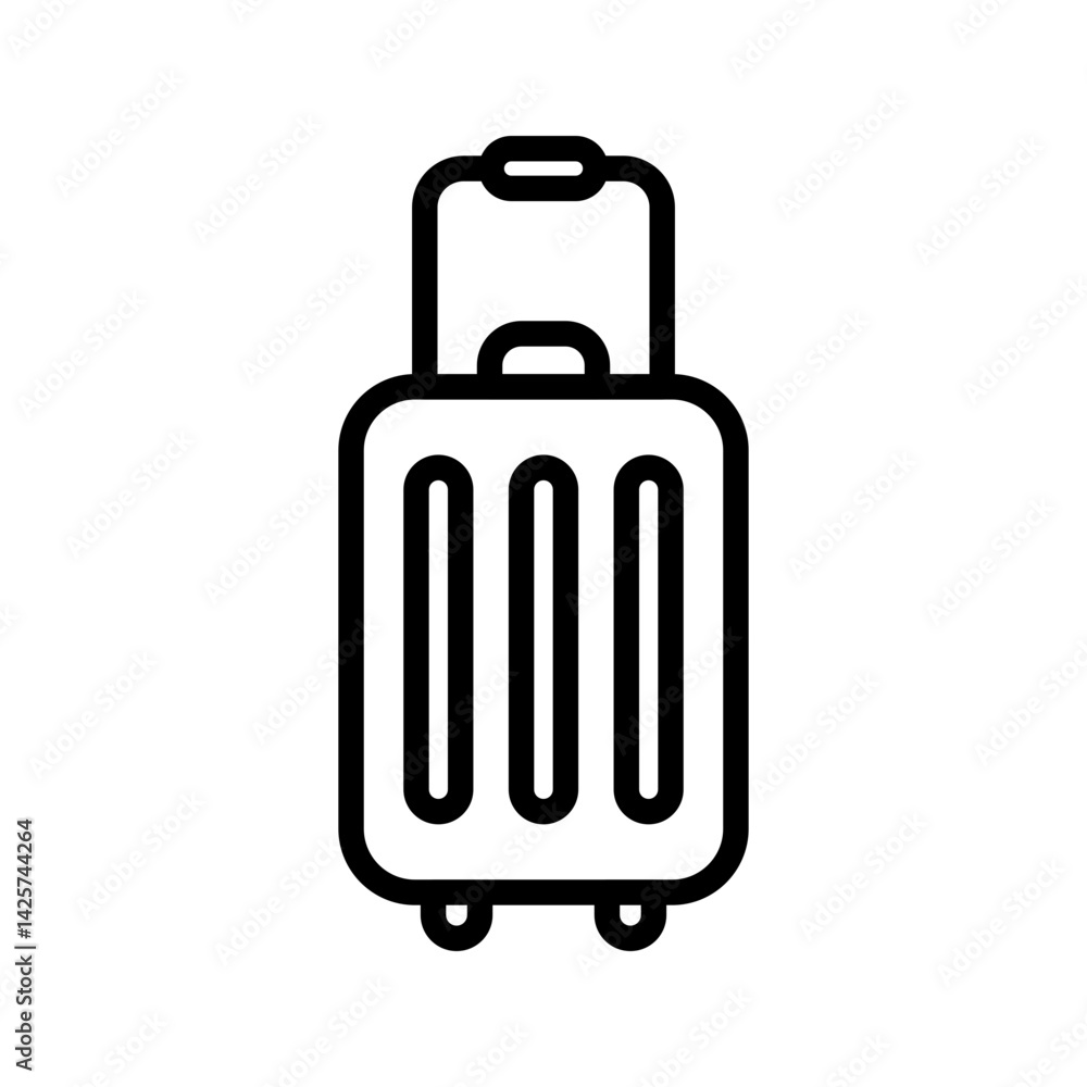Luggage icon vector image. Suitable for mobile apps, web apps and print media. Luggage icon vector image. Suitable for mobile apps, web apps and print media.