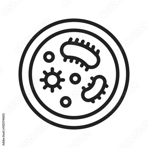 Microorganisms icon vector image. Suitable for mobile apps, web apps and print media.