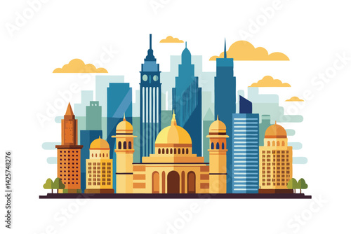 vector illustration of city skyline