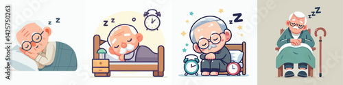 senior people sleeping