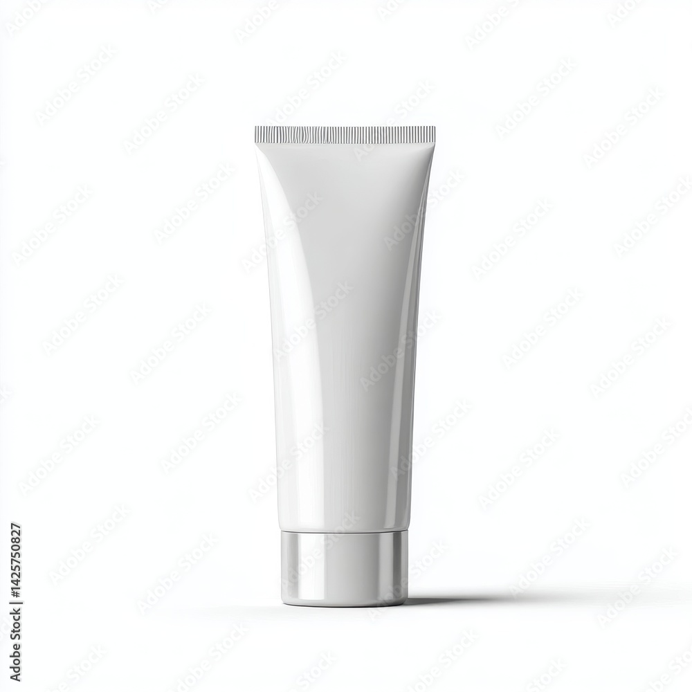 Cosmetic tube product mockup isolated on white background Cosmetic tube product mockup isolated on white background