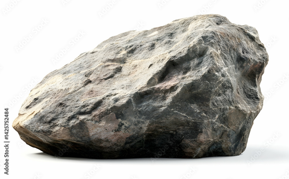 Fototapeta premium Large Rock on White Background