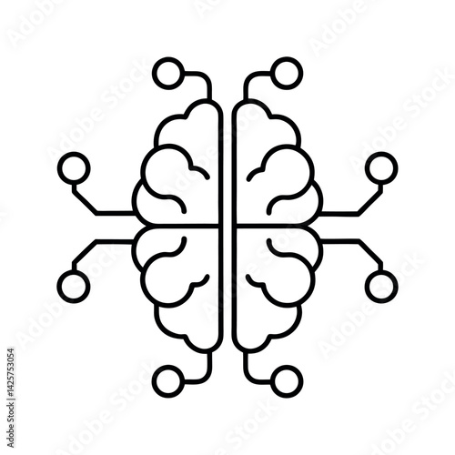 Futuristic Brain with Integrated Circuitry, representing AI