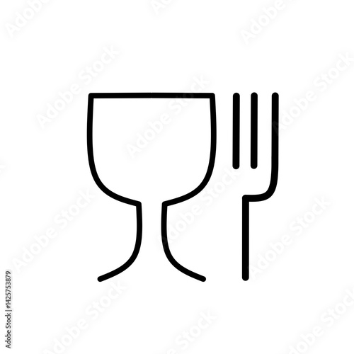 wine glass icon line art