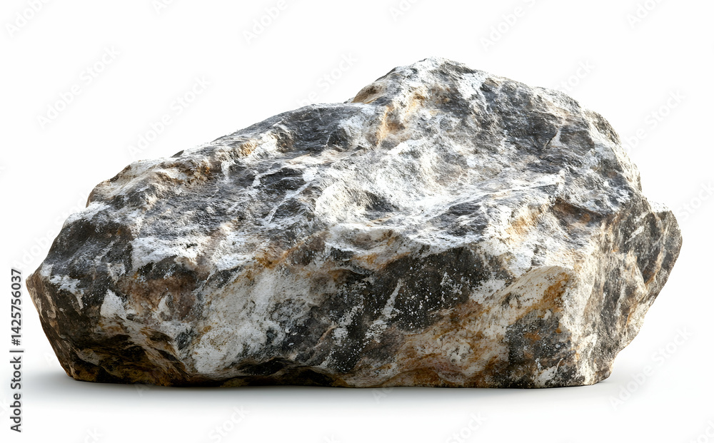 Fototapeta premium Isolated Rock on White Background