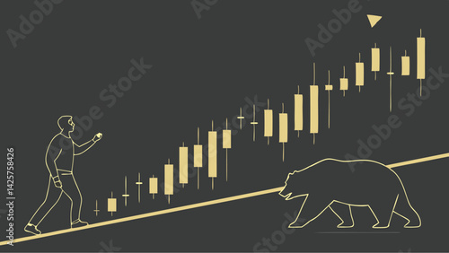 stock market graph illustration