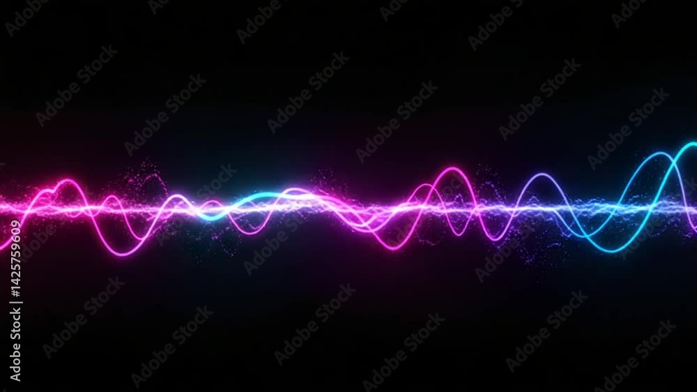 Abstract Neon Sound Waves Abstract Neon Sound Waves
