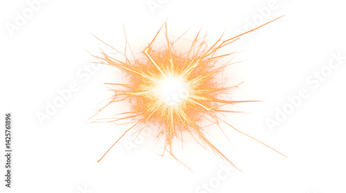 Obraz na płótnie Circular energy burst with lightning spikes and glowing core, perfect for motion graphics and effects w salonie