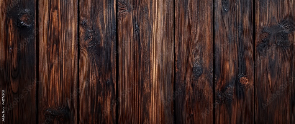 Naklejka premium Dark Wood Plank Texture