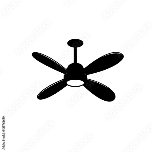 Modern black ceiling fan design ideal for contemporary indoor spaces with sleek lines and efficient airflow