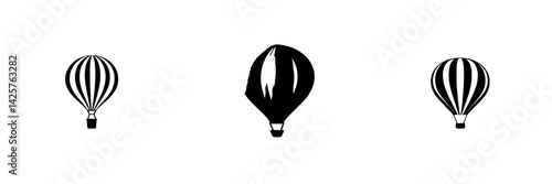 Colorful hot air balloons floating in the sky during a bright sunny day at a festival celebration