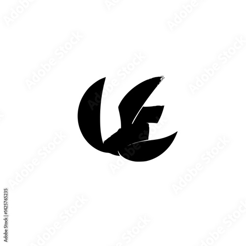 Set black icon representing a stylized design commonly used in digital graphics and branding
