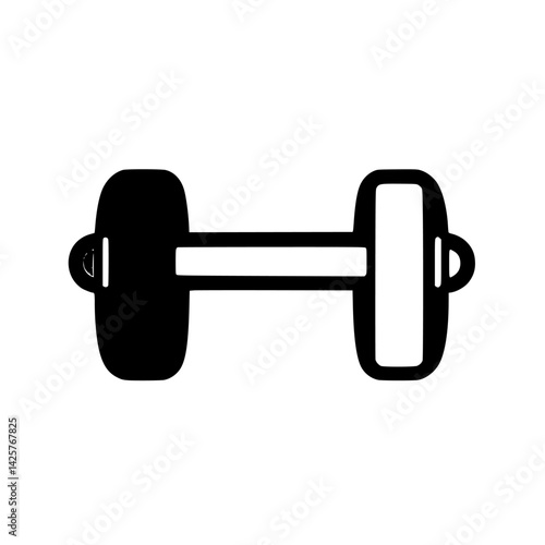 Weight lifting icon representing strength training and fitness routines for gym enthusiasts