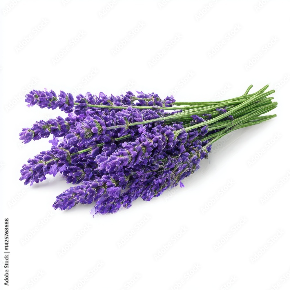 Naklejka premium Bunch of lavender flowers isolated on white background