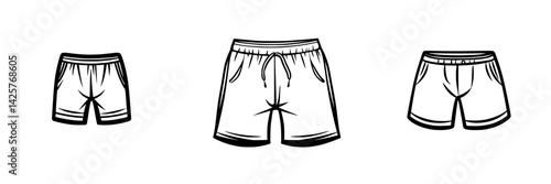 Variety of black shorts designs showcasing sleek styles and simple lines for casual wear and summer activities