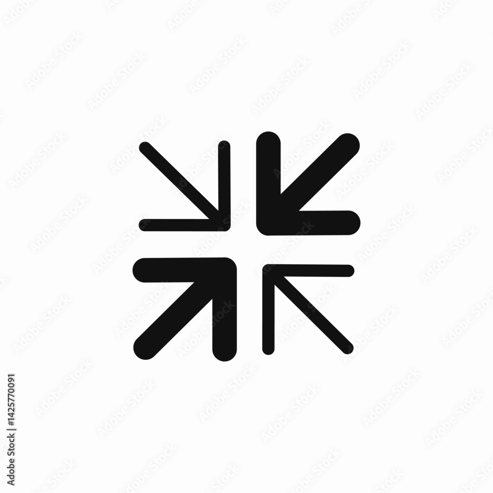 center arrows icon sign vector center arrows icon sign vector