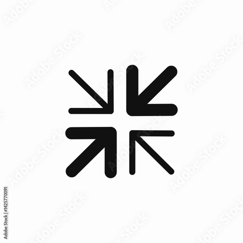 center arrows icon sign vector