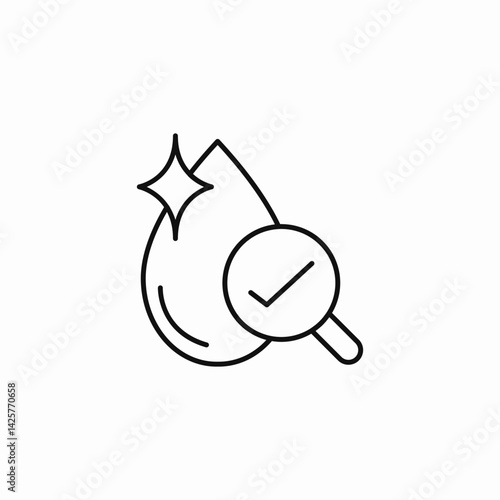 clean water check icon sign vector