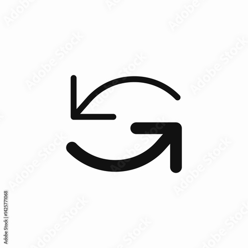 curved arrows icon sign vector