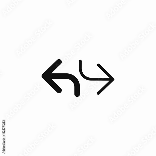 diverting arrows icon sign vector