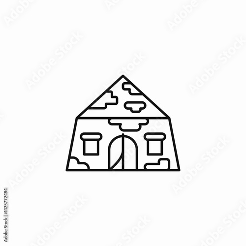 military barracks building icon sign vector
