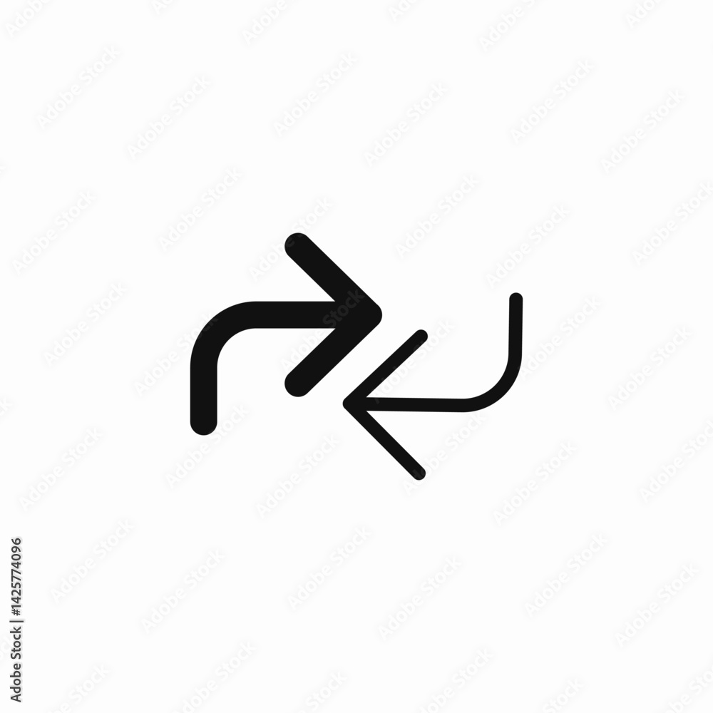reversing arrows icon sign vector reversing arrows icon sign vector