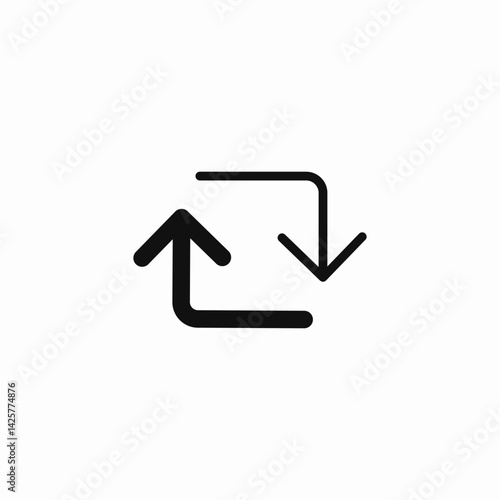 square arrows icon sign vector
