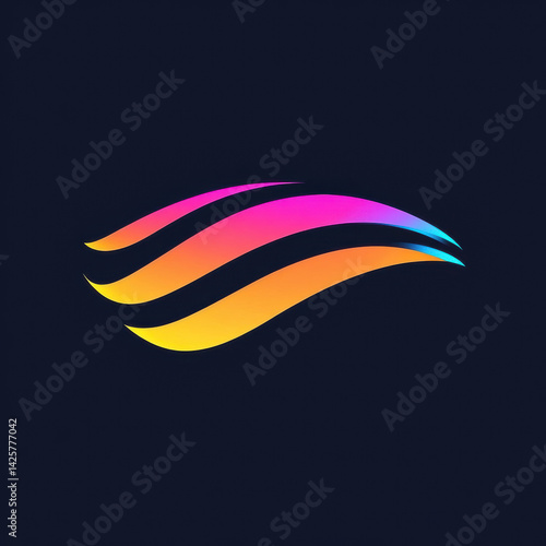 Abstract Colorful Wave Logo Design for Modern Business Branding or Technology Startups