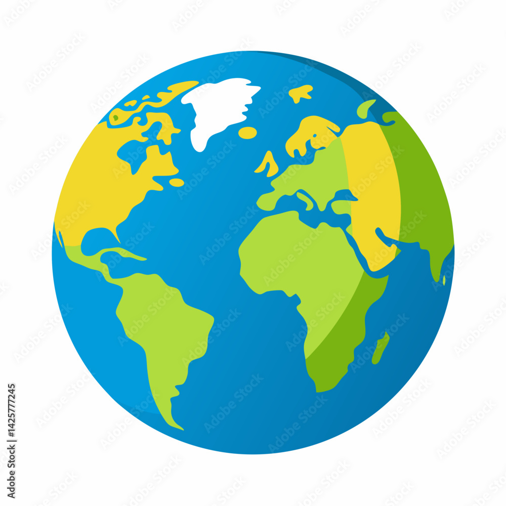 Naklejka premium earth globe isolated on white