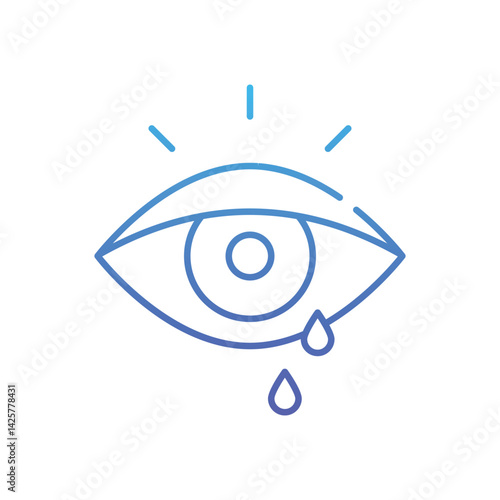 eye irritation  Vector icon