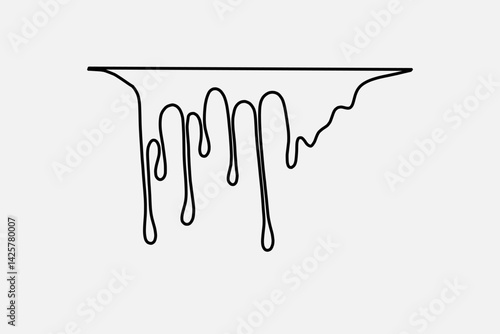 Random Shapes Organic Black Blobs. Outline 2d vector image. Sticker for social media. Backdrop