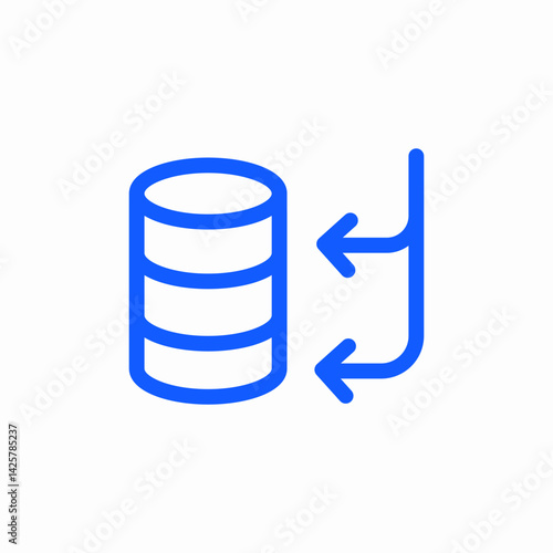 database synchronization icon sign vector