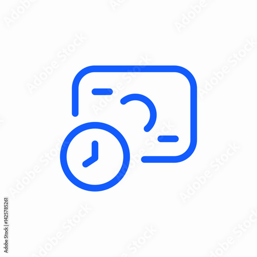 deferred payment icon sign vector
