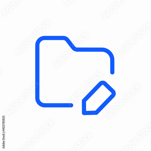 edit folder icon sign vector