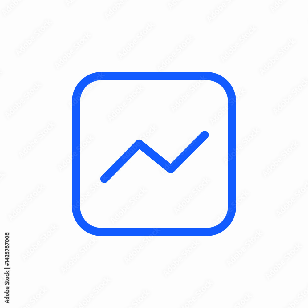 line chart icon sign vector line chart icon sign vector