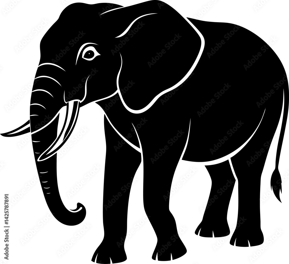 Fototapeta premium elephant isolated on white