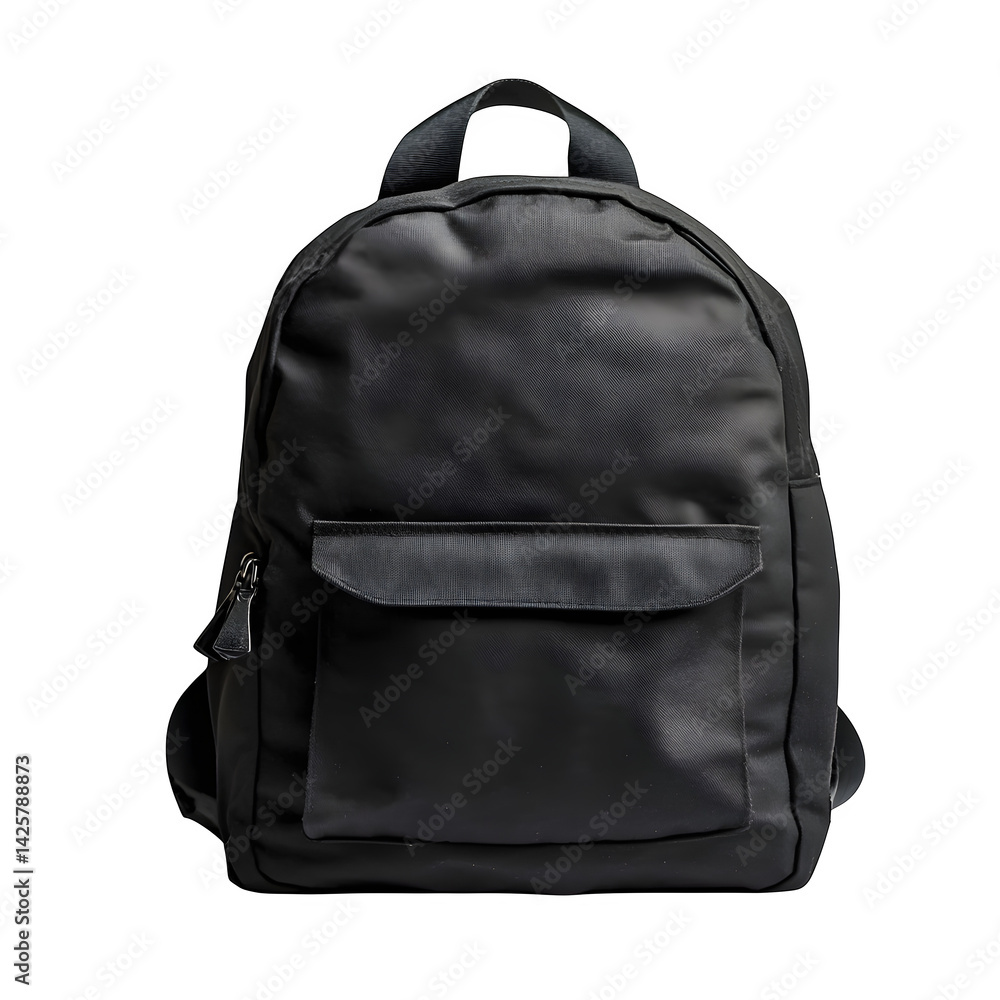 Fototapeta premium Isolated black backpack on a white background