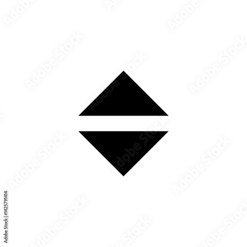 Free Download Sort icon in black color, outline style and white background
 - GFXLoad