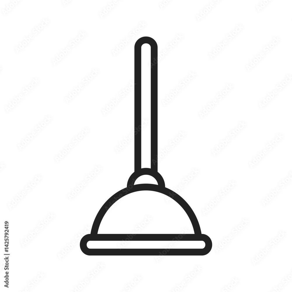 Plunger icon vector image. Suitable for mobile apps, web apps and print media. Plunger icon vector image. Suitable for mobile apps, web apps and print media.