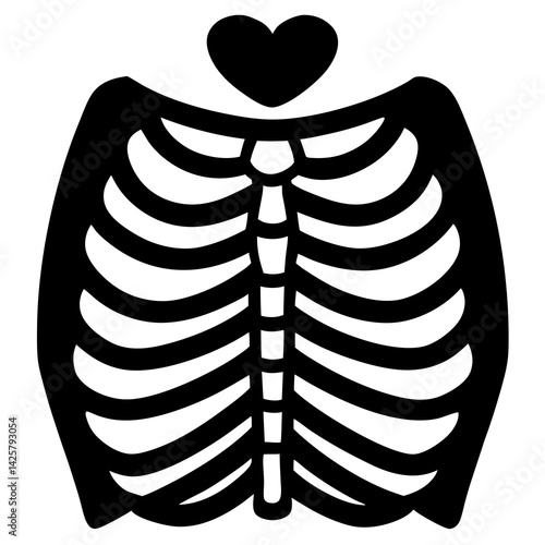vector illustration of an x ray