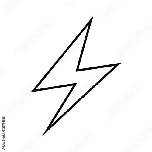electric spark lightning bolt icon 